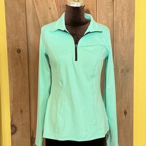 Express Mint Green Quarter-Zip Pullover